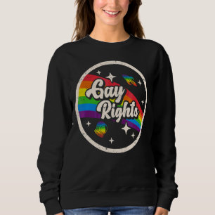 Sudadera Retro Space Gay Rights Lgbt Rainbow Astronauta Vin
