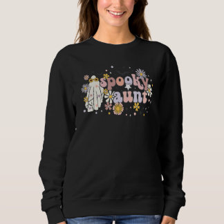Sudadera Retro Spooky Aunt Family Halloween Matching