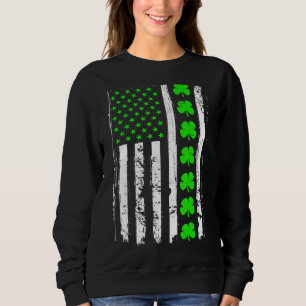 Sudadera Retro St Patrick's Day Green IRISH American Flag S