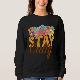 Sudadera Retro Sunflower Hippie Stay Culty Positive Mind Ha