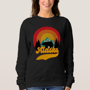 Sudadera Retro Sunset Alaska Juneau Bear Mountains Wild AK
