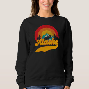 Sudadera Retro Sunset Alaska Juneau Moose 0Montañas salvaje