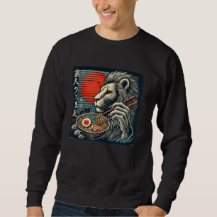 Sudadera Retro Sunset Arte Japonés Vida Silvestre Noodle Lo