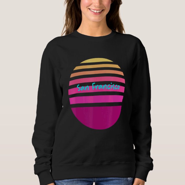 Sudadera Retro Sunset de San Francisco (Anverso)