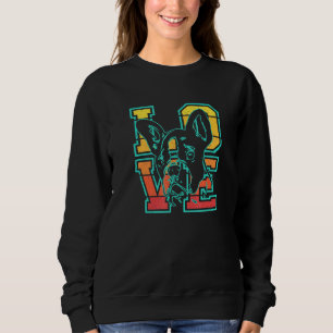 Sudadera Retro Sunset I Love My French Bulldog Dog Theme De