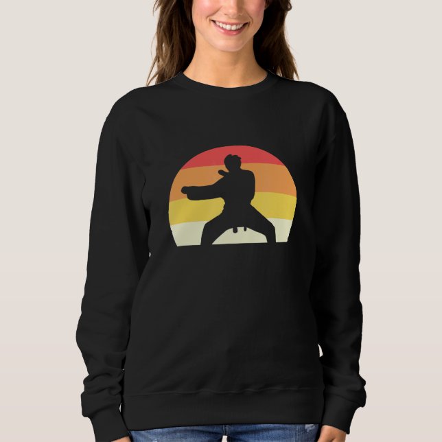 Sudadera Retro Sunset Karate Vintage Taekwondo (Anverso)