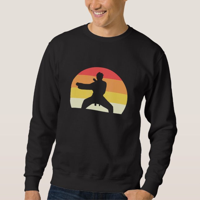 Sudadera Retro Sunset Karate Vintage Taekwondo (Anverso)