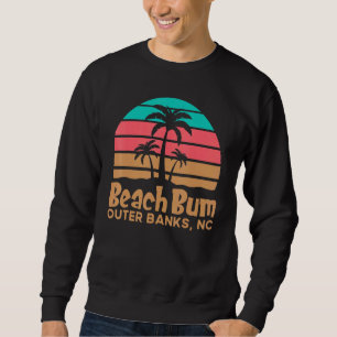 Sudadera Retro Sunset Obx Beach Bum Outer Banks North Carol