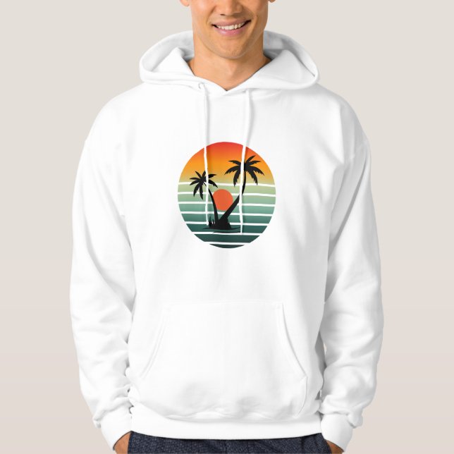 Sudadera Retro Sunset Palm Trees (Anverso)