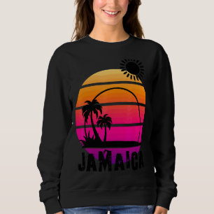 Sudadera Retro Sunset Palm Trees Beach Cruise Summer Jamaic