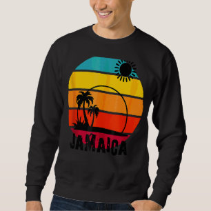 Sudadera Retro Sunset Palm Trees Beach Cruise Summer Jamaic
