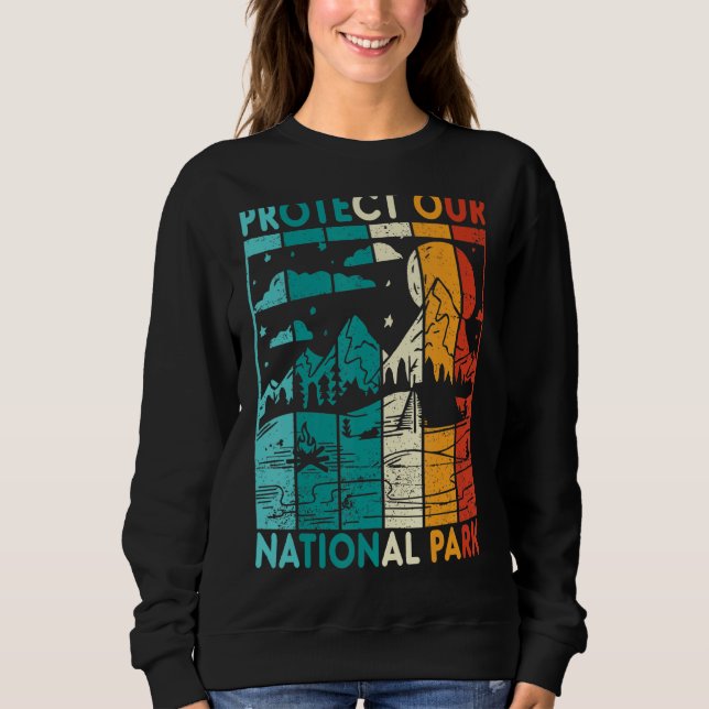 Sudadera Retro Sunset Protege Nuestro Parque Nacional Yello (Anverso)