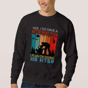 Sudadera Retro Sunset Slogan Retirement I Planeo Hacer Jiu