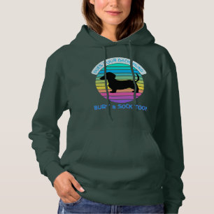 Sudadera Retro Sunset ¿Tu Dachshund también quema un sock?