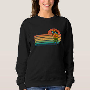 Sudadera Retro Swinger Piña al Revés Puesta de Sol Horizont