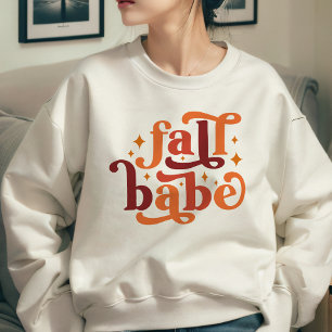 SUDADERA RETRO TEMÁTICO DE OTOÑO CAÍDA DE BABE DUCHA