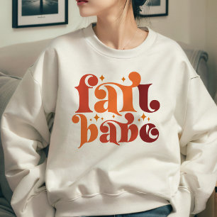 SUDADERA RETRO TEMÁTICO DE OTOÑO CAÍDA DE BABE DUCHA