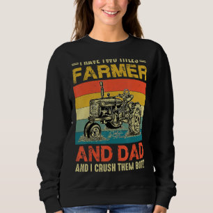 Sudadera Retro Tengo Dos Títulos Granjero Y Papá Cultivando