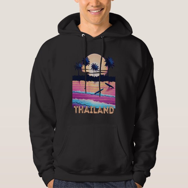 Sudadera Retro Thailand Thai Souvenir Surf (Anverso)