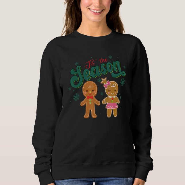 Sudadera Retro Tis The Season Ginger Christmas Groovy Xmas  (Anverso)