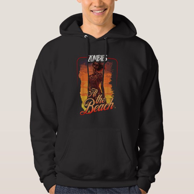 Sudadera Retro Undead Horror  Zombies at the Beach  Sun  Su (Anverso)