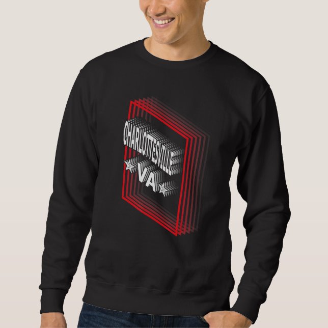 Sudadera Retro Vaporwave Charlottesville Virginia VA (Anverso)