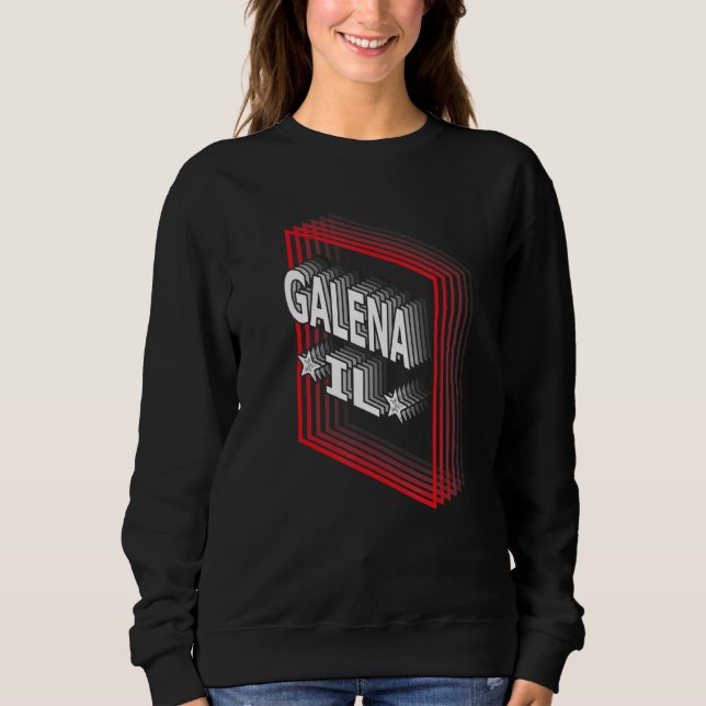Sudadera Retro Vaporwave Galena Illinois IL (Anverso)