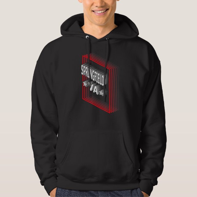 Sudadera Retro Vaporwave Springfield Virginia VA (Anverso)