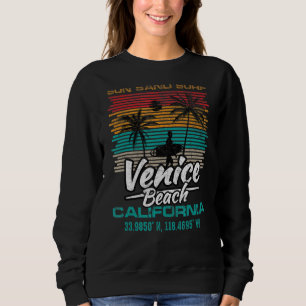 Sudadera Retro Venice Beach Cita California Sun Sand Surf