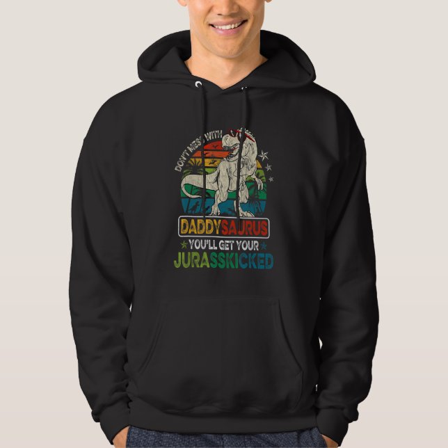 Sudadera Retro Viejo Retro Papi Dinosaurio Rex Saurus Fathe (Anverso)