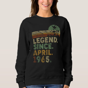 Sudadera Retro Vintage 57 Años Abril Nacido Leyenda desde 1