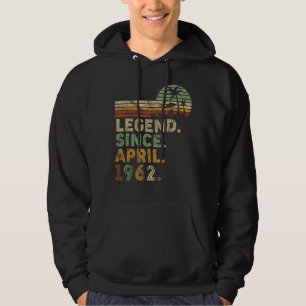 Sudadera Retro Vintage 60 años Abril Nacido Leyenda desde 1