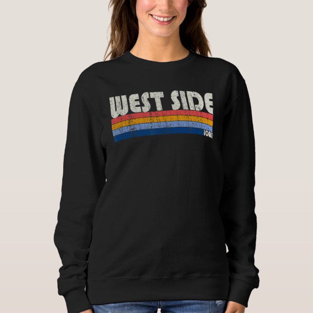 Sudadera Retro Vintage 70 estilo 80 Westside Iowa (Anverso)