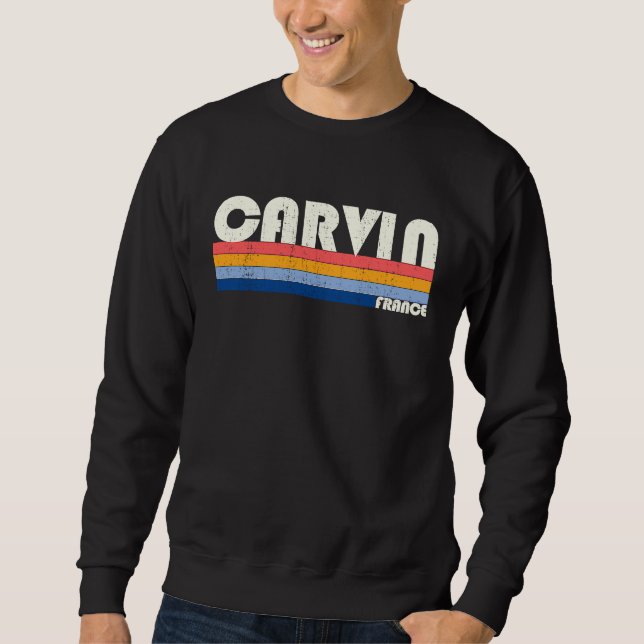 Sudadera Retro Vintage 70s 80s Style Carvin France (Anverso)