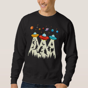 Sudadera Retro Vintage Alien Abducción Dinosaur Alien Ufo