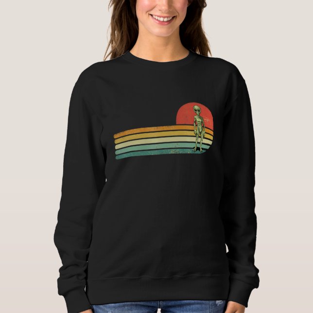 Sudadera Retro Vintage Alien UFO Extraterrestrial Abduction (Anverso)
