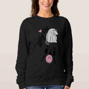 SUDADERA RETRO VINTAGE ALLEY CAT BOWLING EAM HOMOR BOWLER