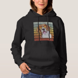 Sudadera Retro Vintage Atardecer Beagle Mamá Papá