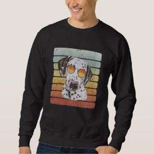 Sudadera Retro Vintage Atardecer Dálmata Mamá Papá
