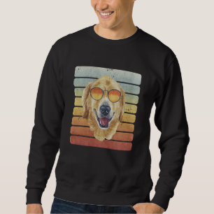 Sudadera Retro Vintage Atardecer Golden Retriever Mascota M
