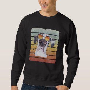 Sudadera Retro Vintage Atardecer Gran Danés Mamá Papá