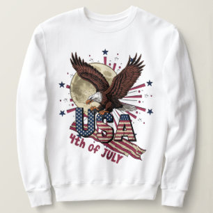 SUDADERA RETRO VINTAGE BOLD EAGLE USA 4 DE JULIO