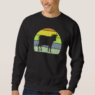 Sudadera Retro Vintage Cow Spirit Farm Animal 60's 70s