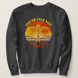 Sudadera Retro Vintage Custom Name Pickleball Team
