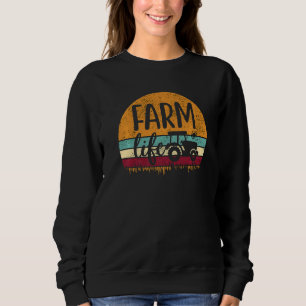 Sudadera Retro Vintage Farm Life Farming Tractor Family Far