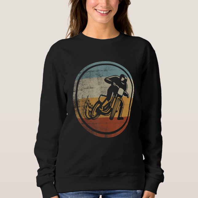 Sudadera Retro Vintage Flat Track Racing (Anverso)