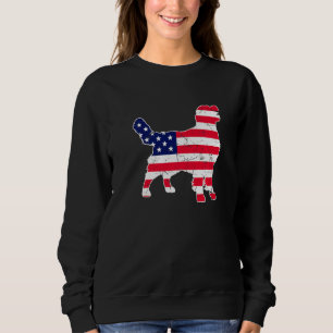 Sudadera Retro Vintage Golden Retriever Bandera Americana 4
