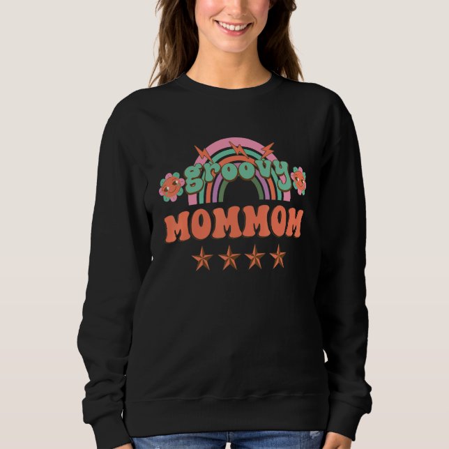Sudadera Retro vintage groovy Mommom matching family party (Anverso)
