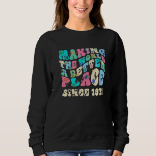 Sudadera Retro vintage haciendo que el mundo sea un lugar m