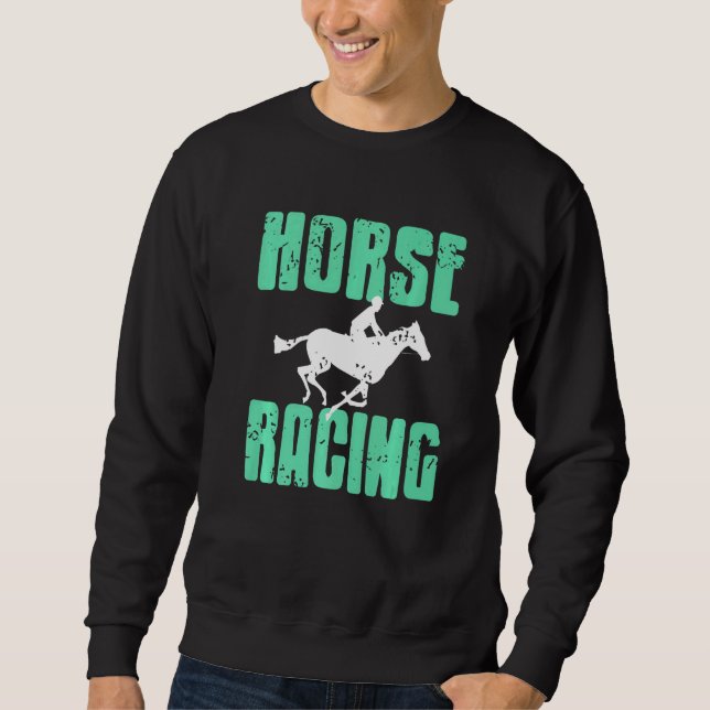 Sudadera Retro Vintage Horse Racing  Cool  Present (Anverso)